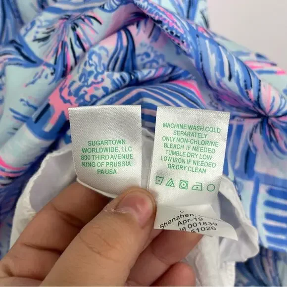 Lily Pulitzer Cyndi Whisper Blue Yeah Buoy mini dress size 00 - Picture 13 of 16